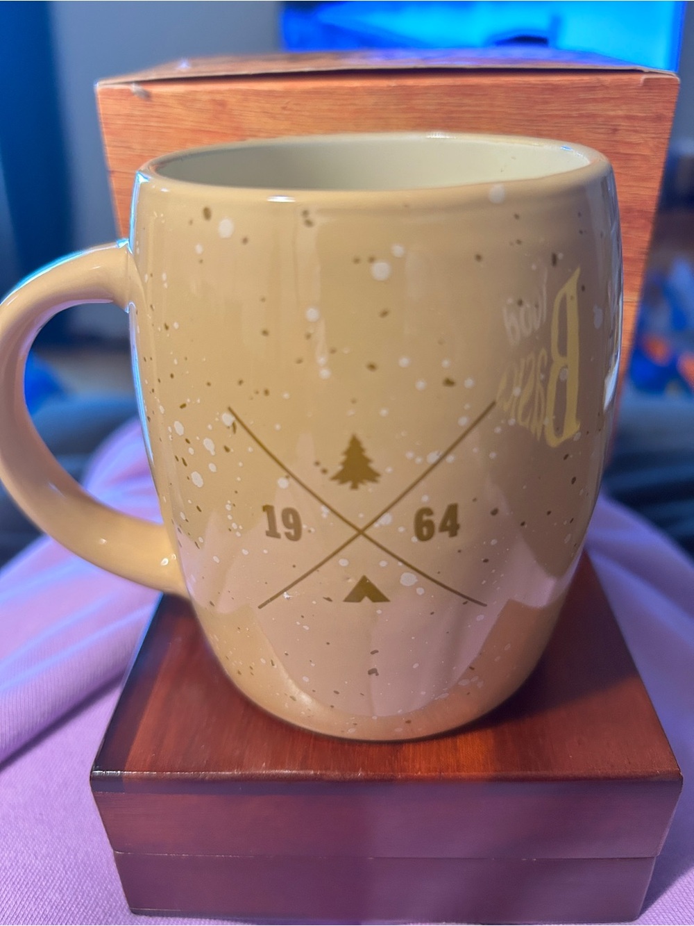 1964 Pine Tree Ceramic Mug - Beige Rustic Speckle